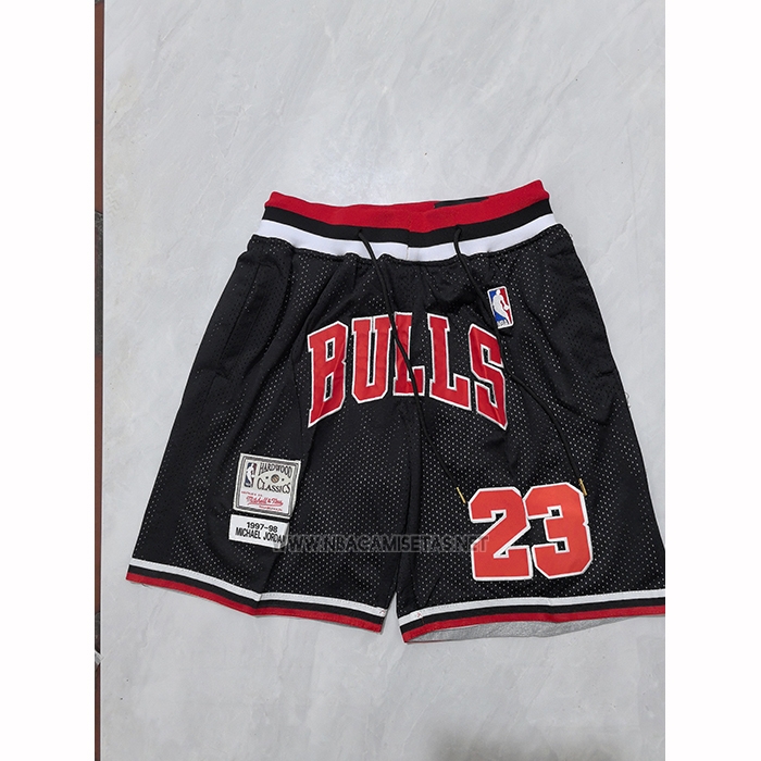 Pantalone Chicago Bulls Mitchell & Ness Just Don 1997-98 Negro